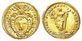 A gold Scudo minted during the reign of Pope Clement XI in 1718 .jpg